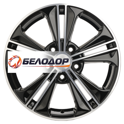 Khomen Wheels 6x16/5x114,3 ET43 D67,1 KHW1603 (Creta/Seltos) Black-FP