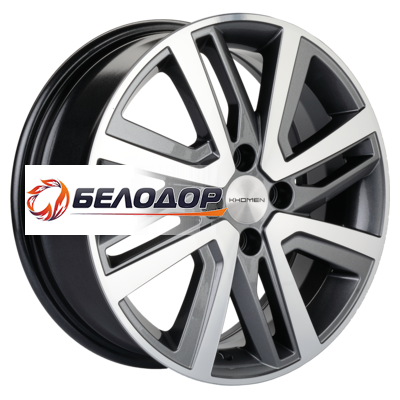 Khomen Wheels 6x16/4x100 ET50 D60,1 KHW1609 (Vesta/Largus) Gray-FP