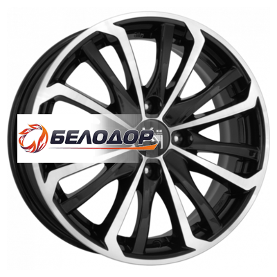 K&K 6x15/4x100 ET38 D67,1 Рим (КС622) Алмаз черный