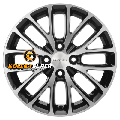Khomen Wheels 6x15/4x100 ET48 D54,1 KHW1506 (Rio I) Black-FP