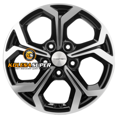 Khomen Wheels 6,5x16/5x108 ET50 D63,3 KHW1606 (Focus) Black-FP