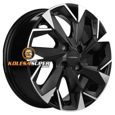 Khomen Wheels 5,5x14/4x100 ET45 D56,1 KHW1402 (Civic/Fit) Black-FP