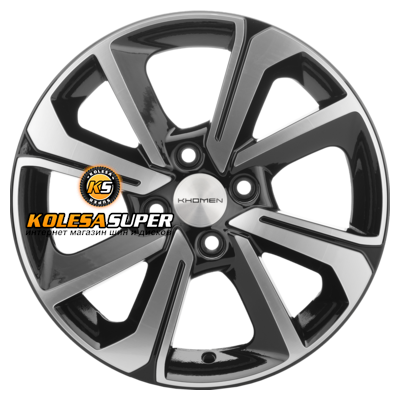 Khomen Wheels 6x15/4x100 ET50 D60,1 KHW1501 (Vesta/Almera) Black-FP
