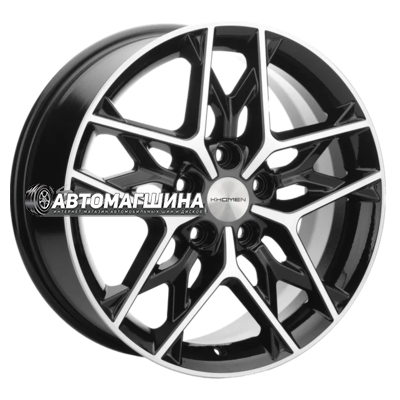 7x17/5x108 ET45 D60,1 Khomen Wheels KHW1709 (Chery Tiggo 3/Tiggo 3 Pro) Black-FP