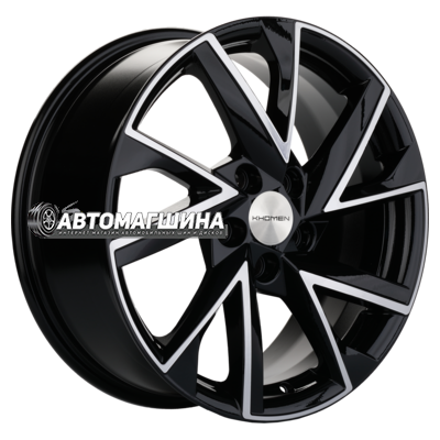 7x17/5x108 ET40 D60,1 Khomen Wheels KHW1714 (Chery Tiggo/Tiggo 7 Pro) Black-FP