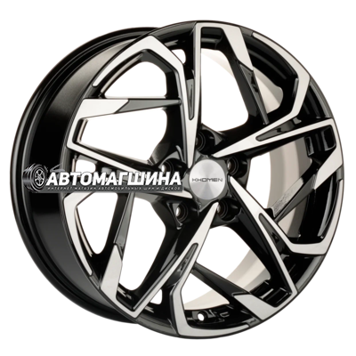 7x17/5x114,3 ET45 D60,1 Khomen Wheels KHW1716 (Changan/Geely/Lexus/Toyota) Black-FP