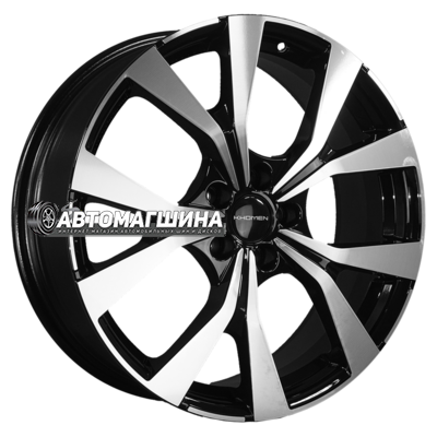 7x19/5x108 ET36 D65,1 Khomen Wheels KHW1906 (Exeed VX/TXL/LX) Black-FP