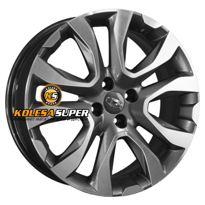 K&K 7x17/4x100 ET43 D60,15 Протон (X-Ray Cross) (КС769) Антрацит-алмаз (78236)