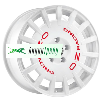 Фото товара «8x17/5x100 ET48 D68 Rally Racing Race White + Red Lettering»